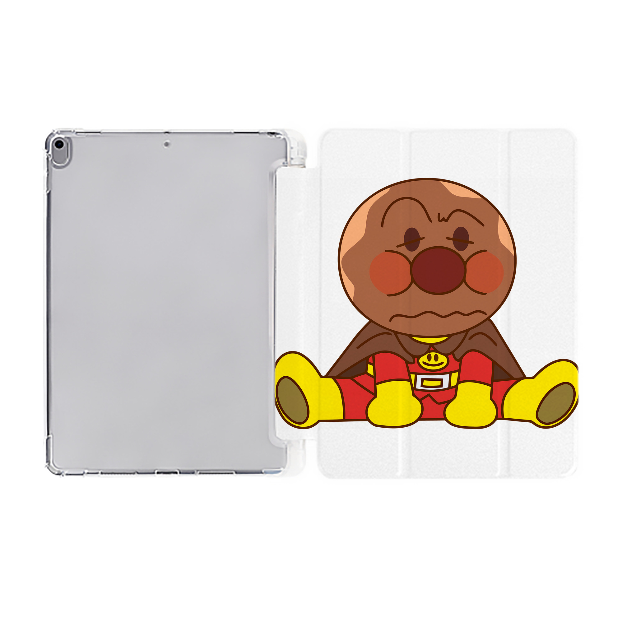 （画像用） アンパンマン Anpanman IPad ケース ペン収納付き 三つ折りスタンド PUレザー×シリコン 対応機種9.5/10.5/10.9インチ